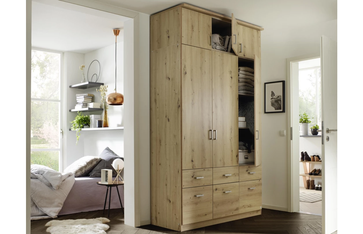 Skříňový nástavec Bremen, 91 cm, dub sonoma/bílá 14