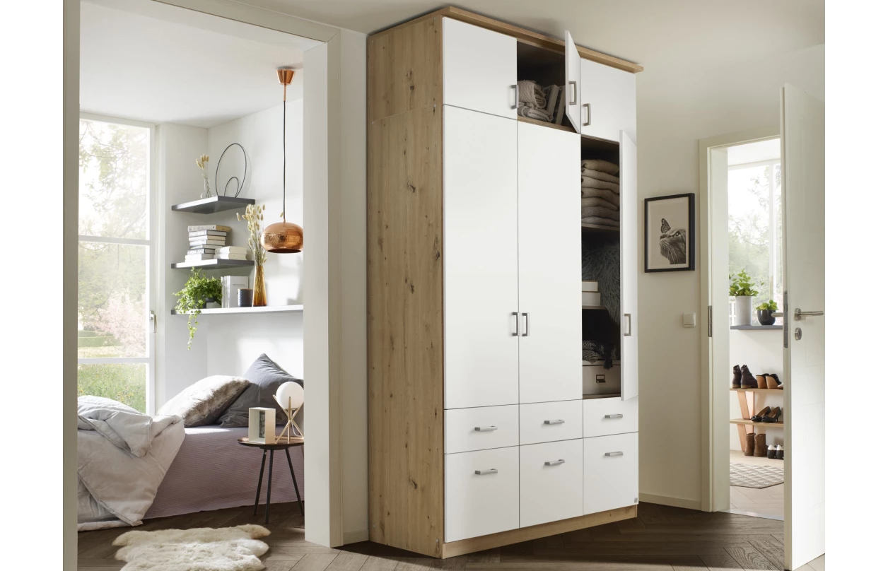 Skříňový nástavec Bremen, 91 cm, dub sonoma/bílá 19