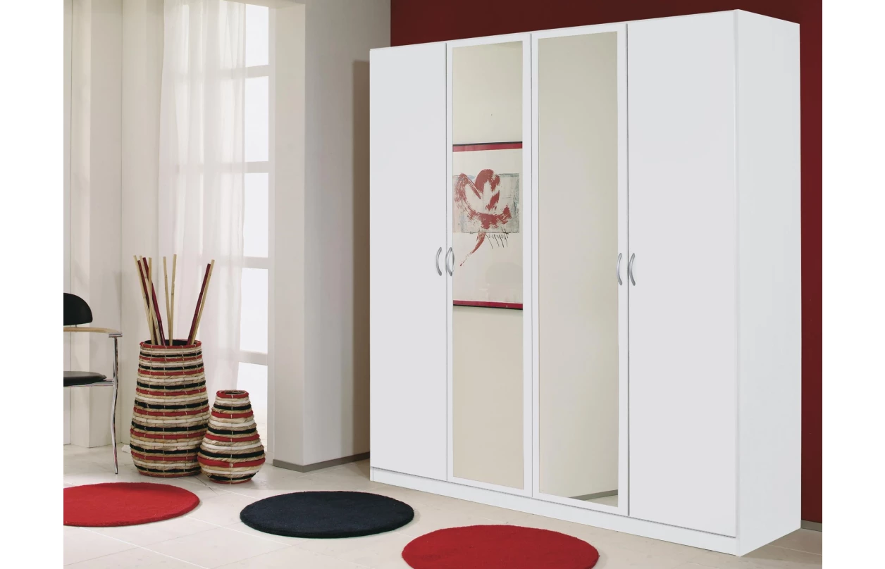 Šatní skříň se zrcadlem Case, 136 cm, dub artisan 4