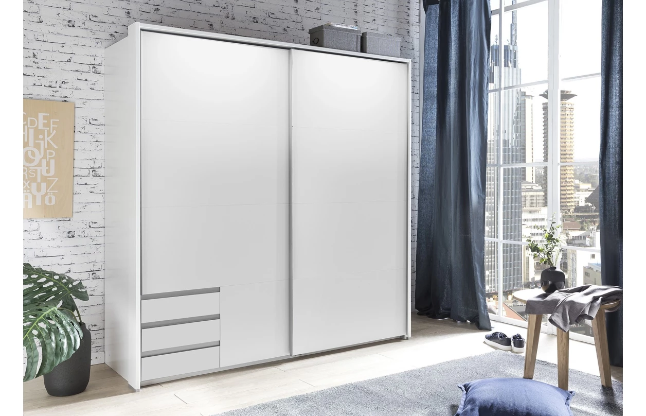 Paspartový rám k šatní skříni Emden, 228 cm, prkenný dub 8