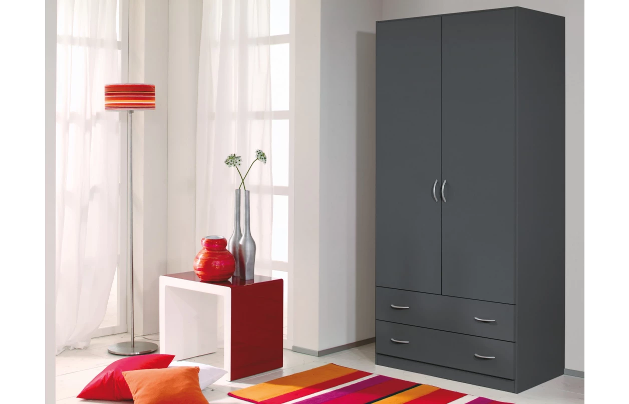 Šatní skříň Case, 136 cm, bílá 1