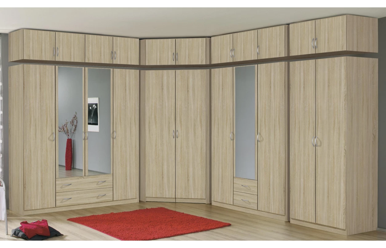 Šatní skříň Case, 136 cm, bílá 15