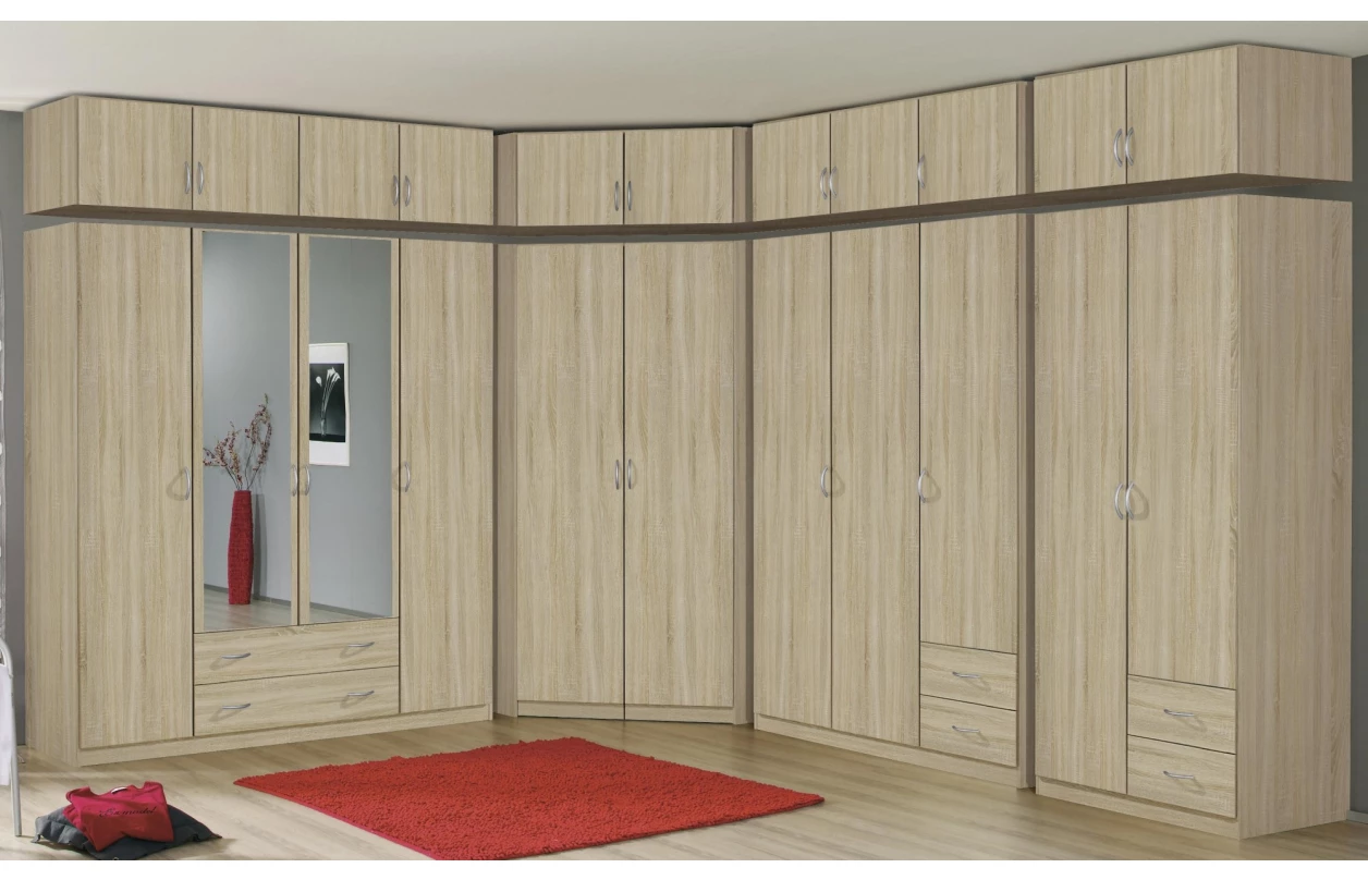 Šatní skříň Case, 136 cm, bílá 16