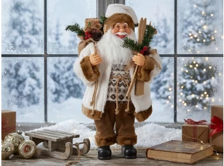 Vánoční dekorace Santa Claus, hnědá