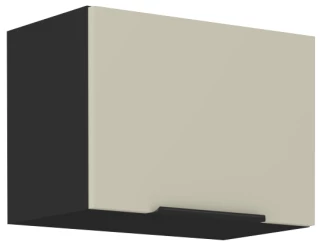 Horní výklopná kuchyňská skříňka Arona, 50 cm, kašmírová/černá
