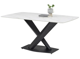 Jídelní stůl Ventura 180x90 cm, imitace bílého mramoru