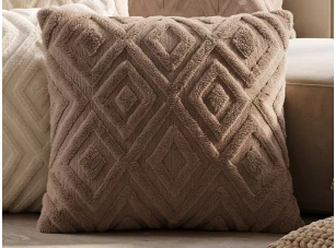Dekorační polštář Boho rabbit 45x45 cm, taupe
