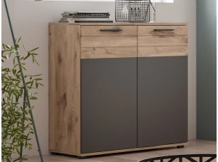 Skříňka Mason 80 cm, dub/šedá