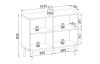 Skříňka 2-dveřová Japandi, 104 cm, béžová kašmír