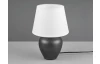 Stolní lampa Abby, antický nikl/bílá látka