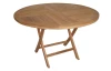 Kulatý zahradní stůl Tarakan, 120 cm, teak