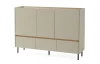 Komoda se zásuvkami Lucky, 150 cm, eukalyptově zelená/baltský dub