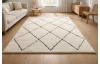 Koberec Ideal Shaggy 120x170 cm, diamant krémový/černý