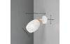 Nástěnná lampa Bidar, bílý kov/dřevo