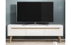 Široká TV skříňka Nordi, 160 cm, dub riviera/bílá lesk