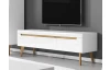 Široká TV skříňka Nordi, 160 cm, dub riviera/bílá lesk