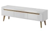 Široká TV skříňka Nordi, 160 cm, dub riviera/bílá lesk
