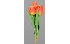 Umělá květina Svazek tulipánů 30 cm, oranžová