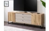 Široká TV skříňka Cube, dub evoke/pískově šedá