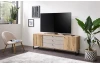 Široká TV skříňka Cube, dub evoke/pískově šedá
