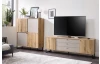Široká TV skříňka Cube, dub evoke/pískově šedá
