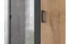 Šatní skříň se zrcadly Cork, 180 cm, prkenný dub/grafit