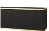 Závěsná TV skříňka Orfeo, 135 cm, černá/zlatá