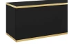 Závěsná TV skříňka Orfeo, 135 cm, černá/zlatá