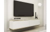 Závěsná TV skříňka Orfeo, 135 cm, bílá struktura/zlatá
