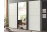 Šatní skříň Bern, šířka 225 cm/výška 208 cm, bílá/antracitová ocel