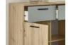 Komoda se zásuvkami Savina 135 cm, dub artisan/šalvějová