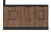 Dolní zásuvková kuchyňská skříňka Monza, 40 cm, ořech/černá