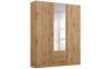 Šatní skříň se zrcadlem Case, 136 cm, dub artisan