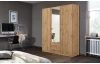 Šatní skříň se zrcadlem Case, 136 cm, dub artisan