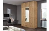 Šatní skříň se zrcadlem Case, 136 cm, dub artisan