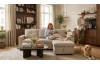 Rohová sedačka Bergen, béžová tkanina
