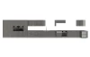 Přední panel na vestavnou kuchyňskou myčku Grey NAR G-72, šířka 60 cm