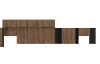 Horní výklopná kuchyňská skříňka Monza, 60 cm, ořech/černá