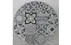 Zahradní set s motivem mozaiky Mosaic, černý/bílý