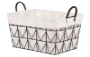 Úložný košík 40x22 cm, kov/látka