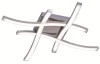 Stropní LED osvětlení Route, matný nikl, 4 svítidla