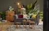 Pohovka Chesterfield, středně šedá látka