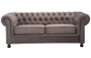 Pohovka Chesterfield, středně šedá látka