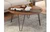 Kulatý konferenční stolek Prado 80 cm, vintage optika dřeva