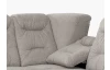 Rohová sedací souprava Nelson, světle šedá látka, pravý roh, s rozkladem