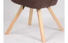 Jídelní židle Chrissy, nugátově hnědá vintage látka