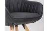 Jídelní židle Chrissy, antracitová vintage látka
