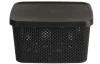 Úložný box s víkem Diamond 7 l, černý/bílý