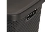 Úložný box s víkem Diamond 13 l, černý/bílý