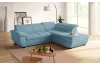 Rohová sedací souprava Speedway, azurově modrá látka, pravý roh